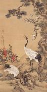 Shen Quan Pine,Plum and Two Cranes